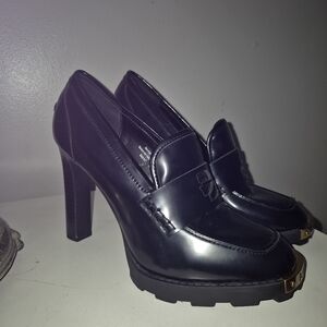 Karl Lagerfeld Black Heels with Chunky Sole